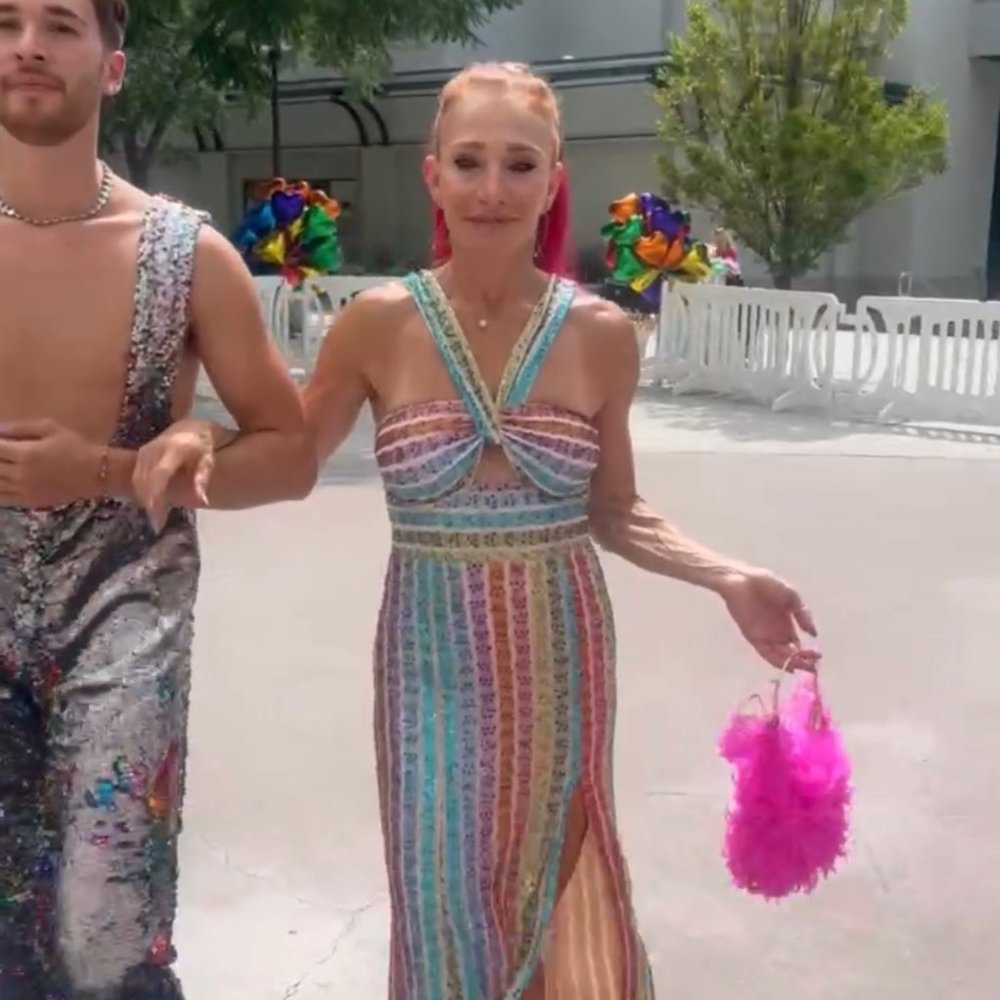 Saylor Rainbow Sequin Column Dress